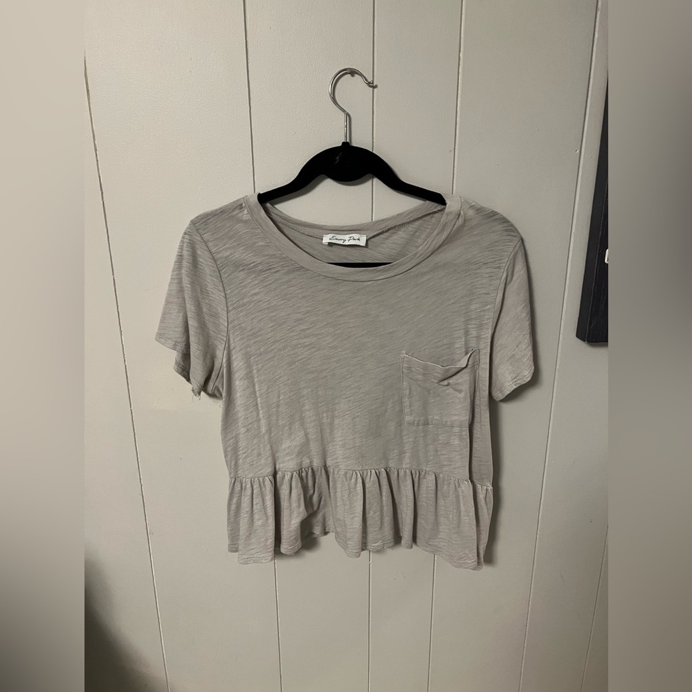 - Francesca’s Babydoll Peplum Top